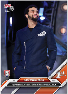 New Listing2024 Topps Now 1st Overall Pick #D-1 Caleb Williams RC Rookie PRESALE