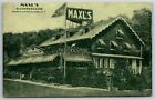 North White Plains NY~Maxl's Rathskeller~Map on Back~Long Island Sound~1940s PC