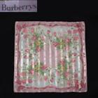 Burberry's pink silk and cotton mini scarf with bouquet ribbon