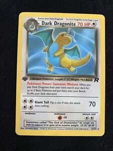 Pokemon Card - 1st Edition Dark Dragonite Team Rocket 22/82 Rare NM