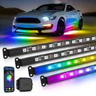 MICTUINNG RGB LED Strip Under Car Tube Underglow Underbody Neon Lights Kit IP68