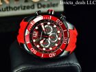Invicta Men's 50mm PRO DIVER Chronograph RED CAGE DIAL Red/Black Tone SS Watch