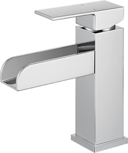 Waterfall Bathroom Faucet Bathroom Sink Faucet Chrome Vanity Brass Single Handle