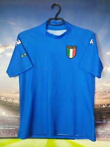 Italy Home football shirt 2000 - 2002 Jersey Blue Kappa Young Size 2XL