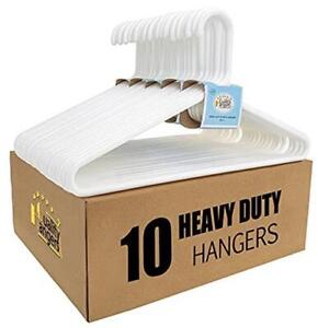 Quality White Hangers 10-Pack -  Assorted Colors , Item Package Quantitys