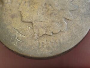 1869 Indian Head Cent Penny- Fair/About Good Details
