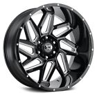 22x12 Vision Off-Road 361 Spyder Gloss Blk Milled Wheels 6x5.5 (-57mm) Set of 4