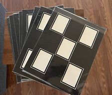 (10) Trading Card Display Mats - 5 Cards Black (White Trim) & Conservation Board