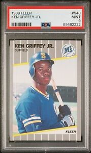 1989 Fleer KEN GRIFFEY JR Rookie #548 PSA 9