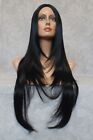 X-Long Silky Straight Layered Jet Black High Heat Ok Full Synthetic Wig -5045