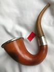 This gorgeous, silver mounted calabash gourd pipe has a makers mark 