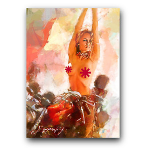 Pamela Anderson #99 Art Card Limited 28/50 Edward Vela Signed (Censored)