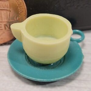 Vintage plastic CUP AND SAUCER gumball charm prize jewelry