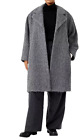 $698 Eileen Fisher Notched Lapel Coat Jacket Suri Alpaca Boucle ASH GRAY  Sz XL