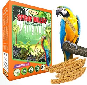 Vivlly 5LBS GMO-Free Sun Dried Spray Millet Original Bird Treat for Parakeets