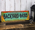 Backyard Oasis Sign Swimming Pool Decor Poolside Paradise Barbecue 106182001005