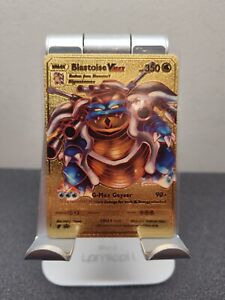 Pokemon Blastoise VMAX Gold Foil Fan Art Card