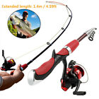 Telescopic Fishing Rod Reel Combo 6 Section Fishing Rod with Spinning Reel Set