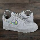 Nike Air Force 1 Low Iridescent Swoosh Womens Size 7.5 Sneakers Shoes CJ1646-100