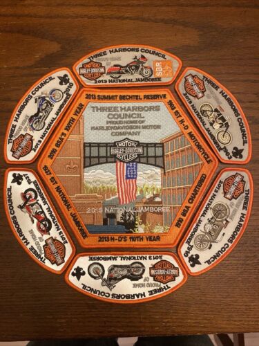 2013 National Scout Jamboree Harley 110th Year 7 Patch Set