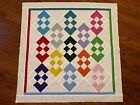 Scrappy Blocks, Tons of Color Lap or Baby Quilt Top