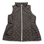 Andrew Marc Marc Puffer Vest Women's Small Black Quilted Winter Jacket Mock Neck
