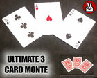 ULTIMATE 3 CARD MONTE GIMMICK CARDS CHASE THE ACE CHEAT GAMBLE EASY MAGIC TRICK