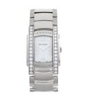 Bvlgari Assioma 18k White Gold White dial 21.5mm Quartz watch Diamonds In Box