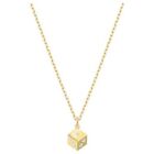 Swarovski Dice Necklace Pendant Gold Plated #5523560 100% Authentic New in Box