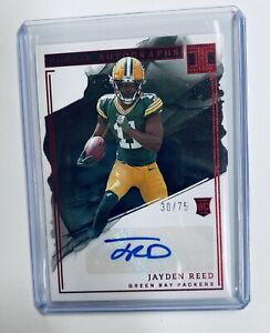 New ListingJAYDEN REED 2023 PANINI IMPECCABLE ROOKIE AUTO /75 GB PACKERS