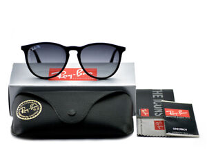 Ray-Ban Women Sunglasses RB4171 Erika Matte Black Frame Grey Gradient Lens 54mm
