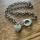 Please Return to Tiffany Silver Heart Tag Toggle Necklace AUTHENTIC