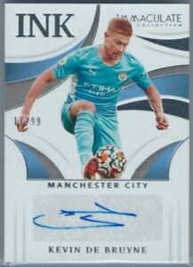 2021 PANINI IMMACULATE SOCCER KEVIN DE BRUYNE INK AUTO 17/99 JERSEY NUMBER 1/1