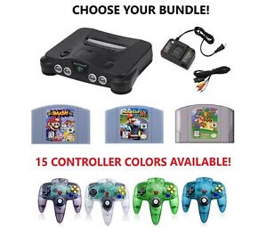 REFURBISHED N64 Nintendo 64 Console - CHOOSE BUNDLE! Mario, Mario Kart, or Smash