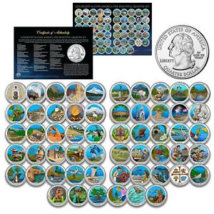 America the Beautiful Parks U.S. Quarters COLORIZED * 56-Coin Complete Set *