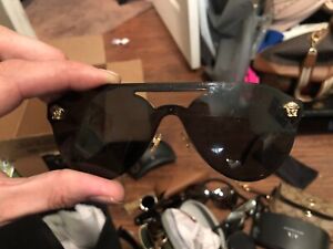 Versace VE2161 Women's Gold Frame Grey Mirrored Lens Aviator Sunglasses 42MM