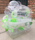 3-Tiers Dwarf Hamster Rodent Gerbil Mice Mouse Habitat With Top Running Ball GR