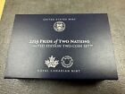 New Listing2019 W ENHANCED REVERSE PROOF SILVER EAGLE MAPLE LEAF PRIDE OF TWO NATIONS SET