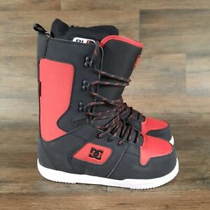 DC Mens Snowboard Boots Phase 2023 Red Black Size 8 Lace Up Snow Lined Adult