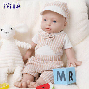 IVITA 16'' Full Body Silicone Reborn Baby BOY 2KG Realistic Cute Silicone Doll