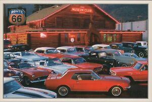 Flagstaff Arizona Route 66 Museum Club Camaro Mustang Thunderbird Postcard