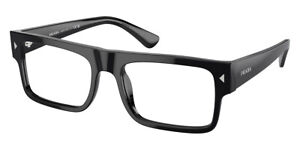 Prada PR Eyeglasses Men Black 55mm New 100% Authentic