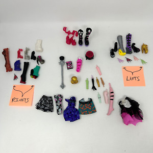 Monster High Lot Shoes Accessories Clothing Lot Singles Pairs Body Pieces Parts