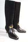 NWB Gucci Tall Knee High Heeled GG Suede Leather Boots 40 700011