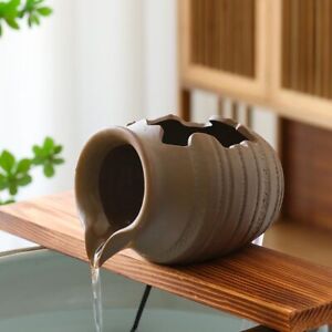 Outdoor Garden Fountain Spitter Pond Water Feature Pump DIY Ceramic Pot Decor...