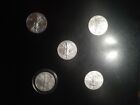 Lot Of Five One Ounce Silver Eagles