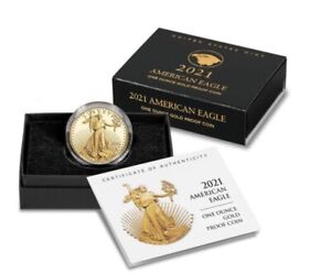 2021-W 1 Oz New American Eagle One Ounce Gold Proof Coin (21EBN)Type 2