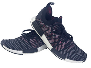 Adidas NMD R1 STLT Primeknit Black Solar Pink Shoes Mens Size 12