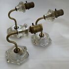 New ListingAntique Wall Sconces Set 3 Brass Molded Glass 1920s Wall Mount Need Wiring