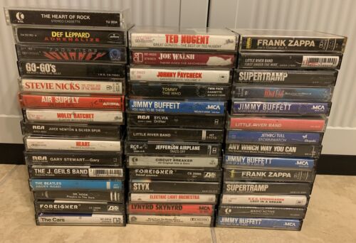 Lot Of 43 Cassette Tapes 70s 80s Classic Rock  / Pop Artists